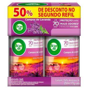 Imagem de Aromatizador de Ambiente Bom Ar Automático Aerossol Freshmatic Refil na 2ª Unidade Campos de Lavanda