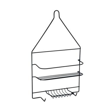 Imagem de Porta Shampoo Duplo para Pendurar Arthi 2558 Preto