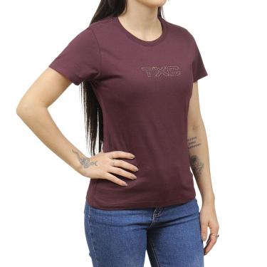 Imagem de Camiseta Feminina Vinho com Strass TXC 38217