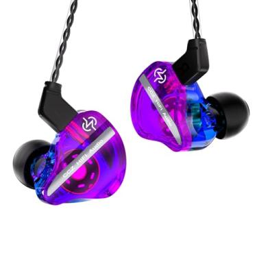 Imagem de CCZ DC01 PRO IEM fone de ouvido, fones de ouvido intra-auriculares com fio IEM para jogos, graves ultra-fortes, cabo IEM destacável, fone de ouvido com cancelamento de ruído para palco cantor músico