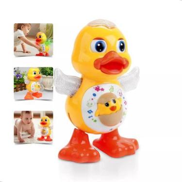 Imagem de Pato Dançante Brinquedo Musical Dança Anda Mexe Olho Luz E Som Cor Ama