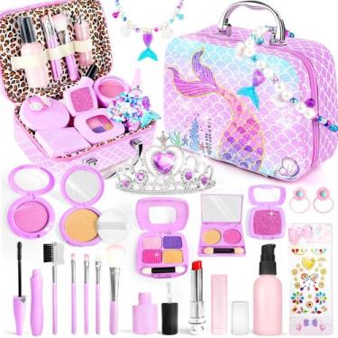 Imagem de Conjunto de maquiagem finge INNOCHEER Mermaid para meninas de 3 a 7 an