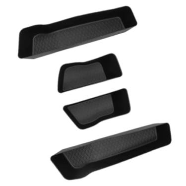 Imagem de KACEPAR Caixa de armazenamento para porta de carro, caixa de armazenamento interno de carro, compatível com BYD Yuan Up Atto 2 S1 Pro 4 portas 2024-2026, 4 peças pretas