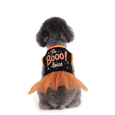 Imagem de Vestido de Halloween para cães, roupas tamanho PP, P, M, G, GG, pequeno, médio, filhote, animal de estimação, férias, festa de aniversário, fantasia