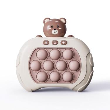Imagem de Pop It Mini Game Sensorial Interativo, Formato Urso, 4 Modos de Jogo, Luzes e Som, Portátil