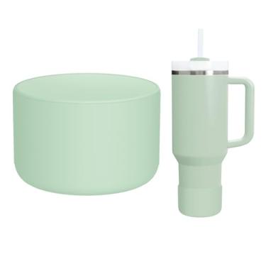 Imagem de WUQID Capa para bota de silicone compatível com copo de viagem Hydro Flask com alça de 947 g e 1,134 g e 340-680.4 g Hydroflask Bottle & Stanley 20 30 1,134 g, adequado para fundo de 7,2 a 7,5 cm