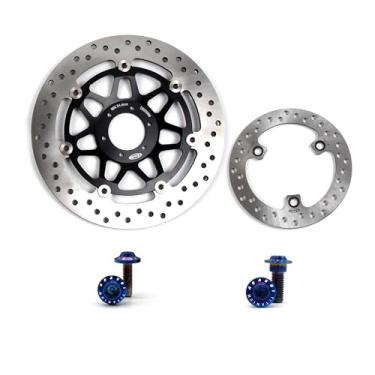 Imagem de Arashi Discos de freio dianteiros traseiros rotores com parafusos de montagem para Honda RS125R 1991-2005, RS125GP 1998-2005, peças de acessórios de reposição de motocicleta