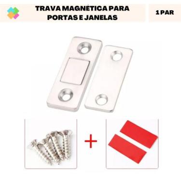 Imagem de 1 Und Fecho Magnetico Trava De Portas Com Ima Moveis Armario - YA Acce