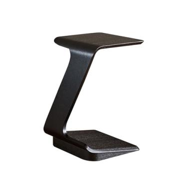 Imagem de hezhuhe2258 Mesa de centro de design simples, mesa lateral removível, mesa de centro ao lado do sofá, aparador, mesa quadrada, mesa de canto de cabeceira, mesa lateral minimalista para sala de estar