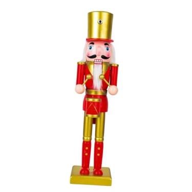 Imagem de KiBcsLic Estatueta de quebra-nozes de Natal, decoração de Natal, boneco de quebra-nozes de madeira, enfeite de mesa para escritório, festival, prateleira de, Style C