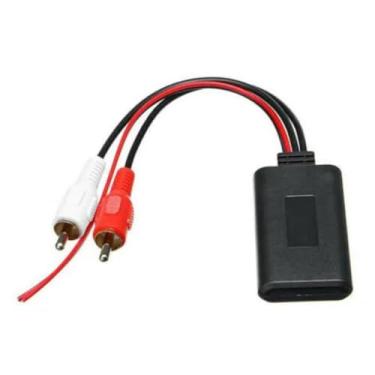 Imagem de DAGIJIRD Conector estéreo universal automotivo de rádio sem fio com 2 RCA AUX Audio