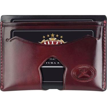 Imagem de Carteira Porta Cartão Slim 100% Couro Mitty - M4R