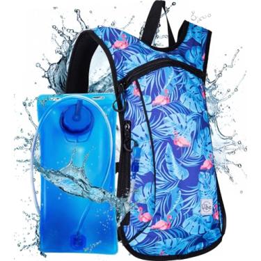 Imagem de Mochila Vibe de hidratação com bexiga de 2L para mulheres, homens, adolescentes, crianças – esportes, ao ar livre, corrida, acampamento, caminhadas, festivais, raves (flamingo)