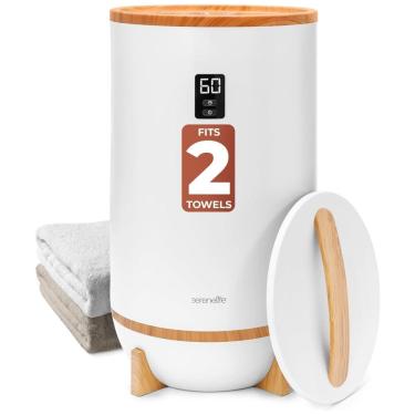 Imagem de Aquecedor de Toalha Elétrico com Desligamento Automático, Temporizador Integrado até 60 Min e Suporte para Disco Perfumado, 110V 500W