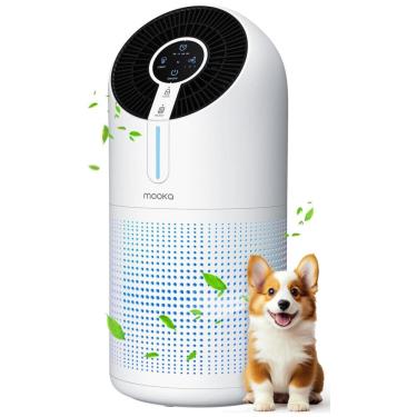 Imagem de Purificador de Ar para Ambientes até 100m² com Filtro H13 HEPA, 4 Modos de Luz Noturna e Temporizador, 110V, MOOKA M02