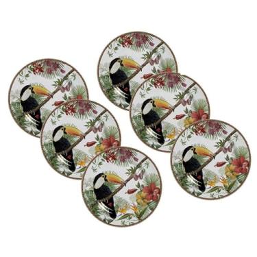 Imagem de Conjunto com 6 Pratos de Sobremesa Tropicos Ø21cm