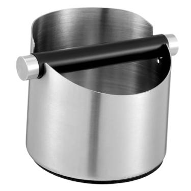 Imagem de Mobestech 1Peça Balde de Café Inoxidável Máquina Semi Automática Armazenamento Prático e Antiderrapante Uso Casa e Cafeterias