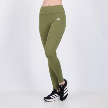 Imagem de Calça Legging Adidas OTR Base 3S Com Bolso Feminina Verde Oliva, GG