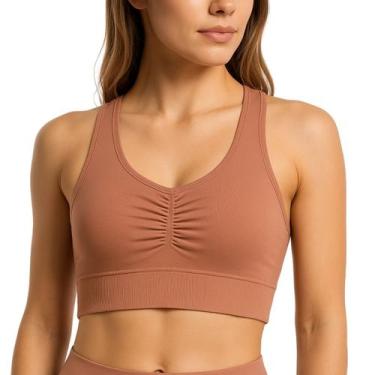 Imagem de Top Selene Sem Costura Esportivo Microfibra S/ Bojo Reforçado Nadador 