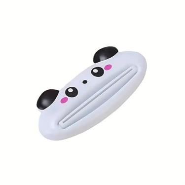 Imagem de 1 Espremedor de pasta de dente multifuncional adorável de desenho animado - dispensador de tubo de plástico para banheiro e cozinha, fácil de usar, gadget doméstico durável, design de animal fofo