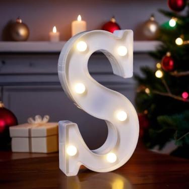 Imagem de TEHIBIEN Letras de letreiro iluminadas por LED, luzes de LED decorativas alimentadas por bateria, letras iluminadas do alfabeto para festa de aniversário de casamento, lâmpada de feriado ou decoração