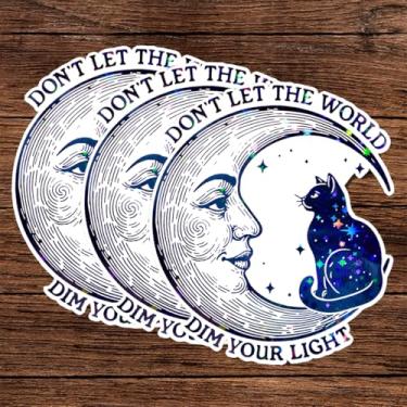 Imagem de 3 peças de adesivos inspiradores de gatos, presentes para mulheres, homens, gatos, donos, amigos, colegas de trabalho, vinil, decalques à prova d'água para laptop, garrafa de água, diário, caderno