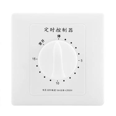 Imagem de Interruptor de temporizador de contagem regressiva mecânica, painel de controle de tempo inteligente de 220 V, configuração de 15 minutos para ventilador, aquecedor, roteador, tanque de peixes