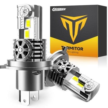 Imagem de Termitor Lâmpadas LED H4/9003/HB2 de farol alto/baixo, 36000LM 900% super brilhante, 6500K branco frio, 1:1 mini halogênio tamanho H4 9003 lâmpadas acessórias com ventilador de refrigeração, Plug and