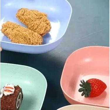 Imagem de Conjunto completo de talheres com 10 pratos + bases, perfeito para servir frutas, sobremesas e ossos, durável, bonito, uso adequado para restaurante doméstico, azul