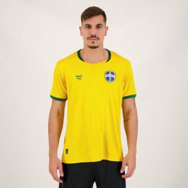 Imagem de Camisa Masculina Futebol Brasil Ouro Seleção Tam G