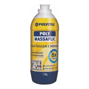 Imagem de Cola Para Azulejo Pastilha Parede Drywall Massaplic 1,5kg - Pulvitec