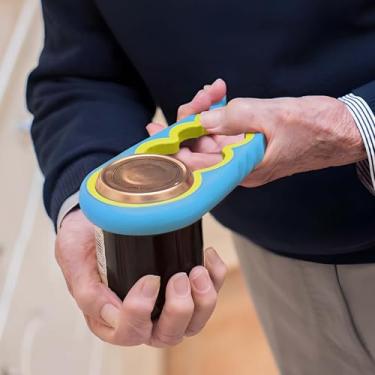 Imagem de Abridor de pote antiderrapante, removedor de tampa, abridor de lata de borracha para mãos fracas, idosos com artrite e qualquer pessoa com baixa resistência, abridor de pote multifuncional para tirar