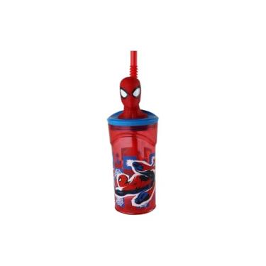 Imagem de Tuut, Linha Disney, Copo com Canudo 3D Homem Aranha, 360ml
