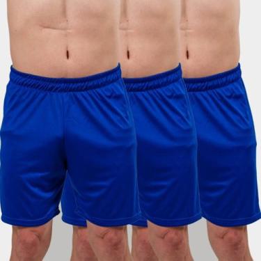 Imagem de Kit 3 Shorts Masculinos Dry Fit Esportivo - Para Futebol, Corrida, Ban
