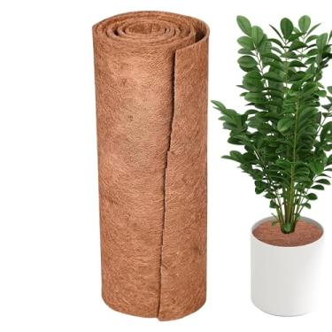 Imagem de Forro de cesta para plantas – Tapete de fibra de coco para plantas naturais – Forro de cesta reutilizável, almofada de drenagem para jardim, decoração de jardim, caixa de janela, répteis, tapete