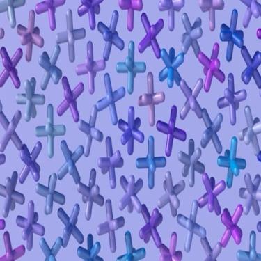 Imagem de Quadro Decorativo Abstrato Cruz Colorida Rotativa para Parede Arte Moderna 30x30cm