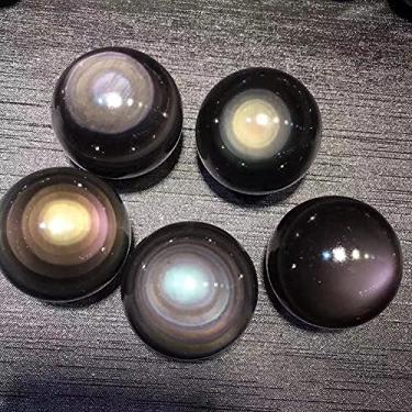 Imagem de FLOAPA Stone Crafts Esfera Obsidiana Arco-íris Natural Quartzo Cristais Pedras Preciosas Pedra Pedra Fina Decoração de Casa Pedras Primárias e Minerais