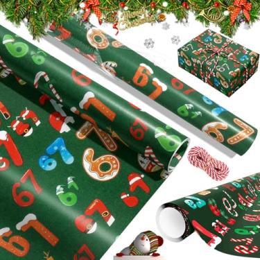 Imagem de GAOMEIDA Rolo de papel de embrulho de Natal com 67 memes de 6 e 7 memes - 43 cm x 498 cm - Papel de embrulho divertido para adolescentes, crianças e adultos para presentes de Natal, festas de