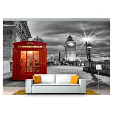 Imagem de Papel De Parede Cidade Prédios Londres Cabine 6M² Ncd192 - Você Decora