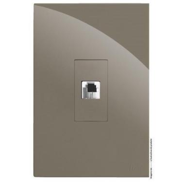 Imagem de Kit Rj45 Cat6 Internet Vertical 4X2 Brg11474-3Fe - Blux Recta Fendi Gl