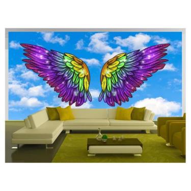 Imagem de Papel De Parede 3D Arte Asas Selfie Insta Cores 3,5M Tra313 - Você Dec