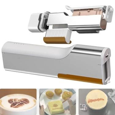 Imagem de JYXYXSCP Impressora portátil de alimentos, impressora a jato de tinta comestível, impressora de café/latte Art Food Printer, Cookie Bread Cake Coffee (vermelho)