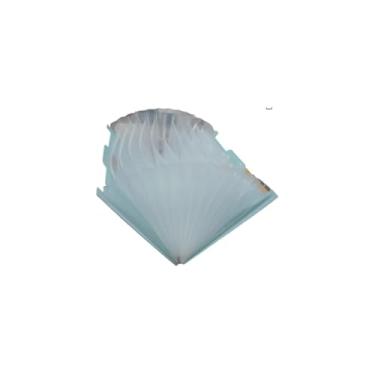 Imagem de Pasta Sanfonada com 13 Divisórias, Plástico, Azul/Verde/Cinza, 23,5 x 33 cm, Alça Embutida, para Documentos e Material Escolar