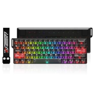 Imagem de DAREU COOL60 60% Hall Effect Gaming Keyboard with Magnetic Switch, SOCD, 0.01mm Actuation Adjustable Rapid Trigger,8000 Hz Polling, Frosted Transparent Keycaps, Hot-swap, RGB Backlit