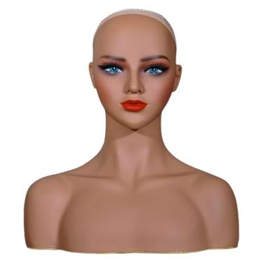 Imagem de ChuYiElegance Suporte de Exposição de Perucas de Modelo de Manequim Suporte de Exposição de Chapéus de Cabelo Portátil de Mesa Multifuncional para Joias de Cabelo