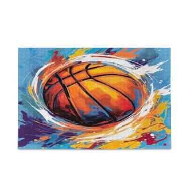 Imagem de ATTX Orange Basketball Puzzles 1000 Pieces Jigsaw Puzzle for Adults and Family #411