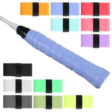 Imagem de LIQWEI 12 peças de fita de aderência para raquete de tênis, fita de aderência de badminton, raquete de tênis overgrip para raquetes de squash de badminton da Tenni