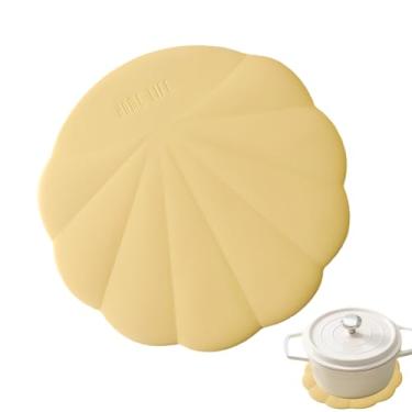 Imagem de Tapete isolado de silicone – jogo americano de isolamento para mesa e tigela, tapetes de mesa de silicone com design pendente para mesa de café, cozinha, restaurante, hotel, área de trabalho