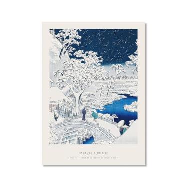 Imagem de Pôster Hasui Kawase Ohara Koson Impressões Katsushika Hokusai Pintura em Tela Onda Japonesa Arte de Parede Hiroshige Imagens para Decoração de Casa (SKU15,40.6 x61.0 cm = (40 x 60 cm), sem moldura)