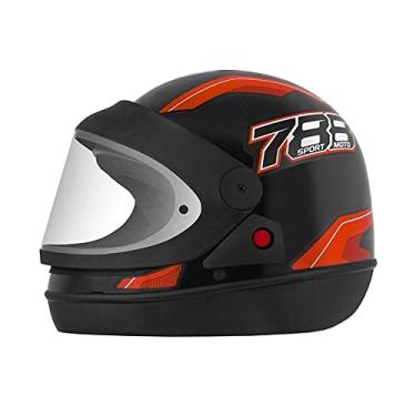 Imagem de CAPACETE FECHADO PRO TORK NEW SPORT MOTO PRETO - LARANJA TAM. 56